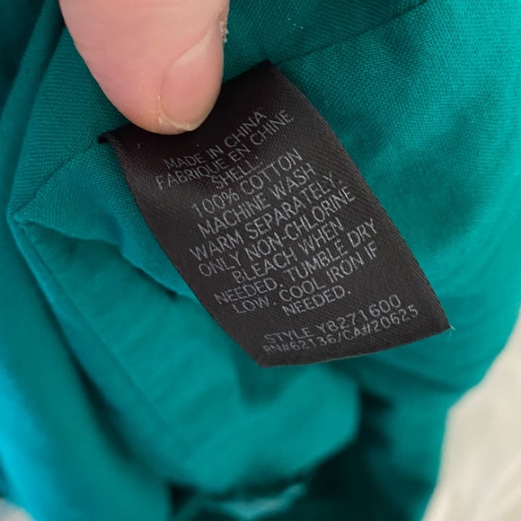 Guess Green & Purple Floral Tropical Mini Dress Stripe Smock V-Neck Sz 7 junior. - Picture 6 of 6